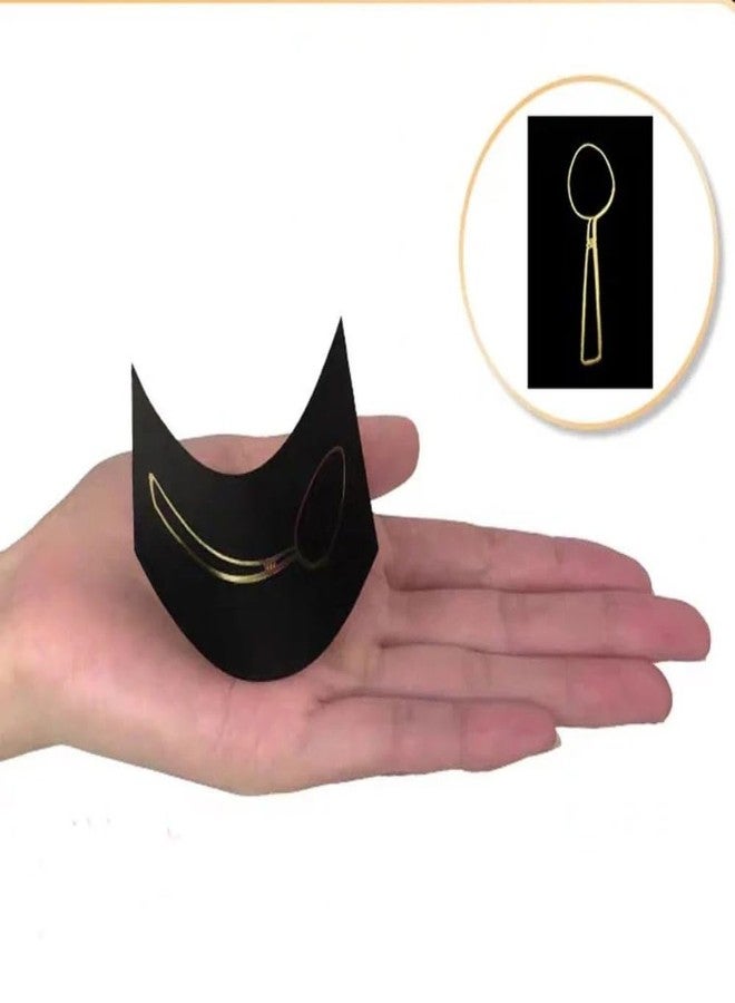 مايلز ماجيك خدعة سحرية من مايلز ماجيك: ثني الملعقة الورقية | خدعة بصرية لثني الملعقة | أداة سحرية سهلة للعروض القريبة وعروض الشارع مع تعليمات - Image 2